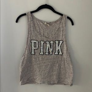 VS PINK Sequin Muscle Tank